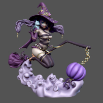 原神 Genshin Impact 3D-Print Models - Mona (Halloween Variant)